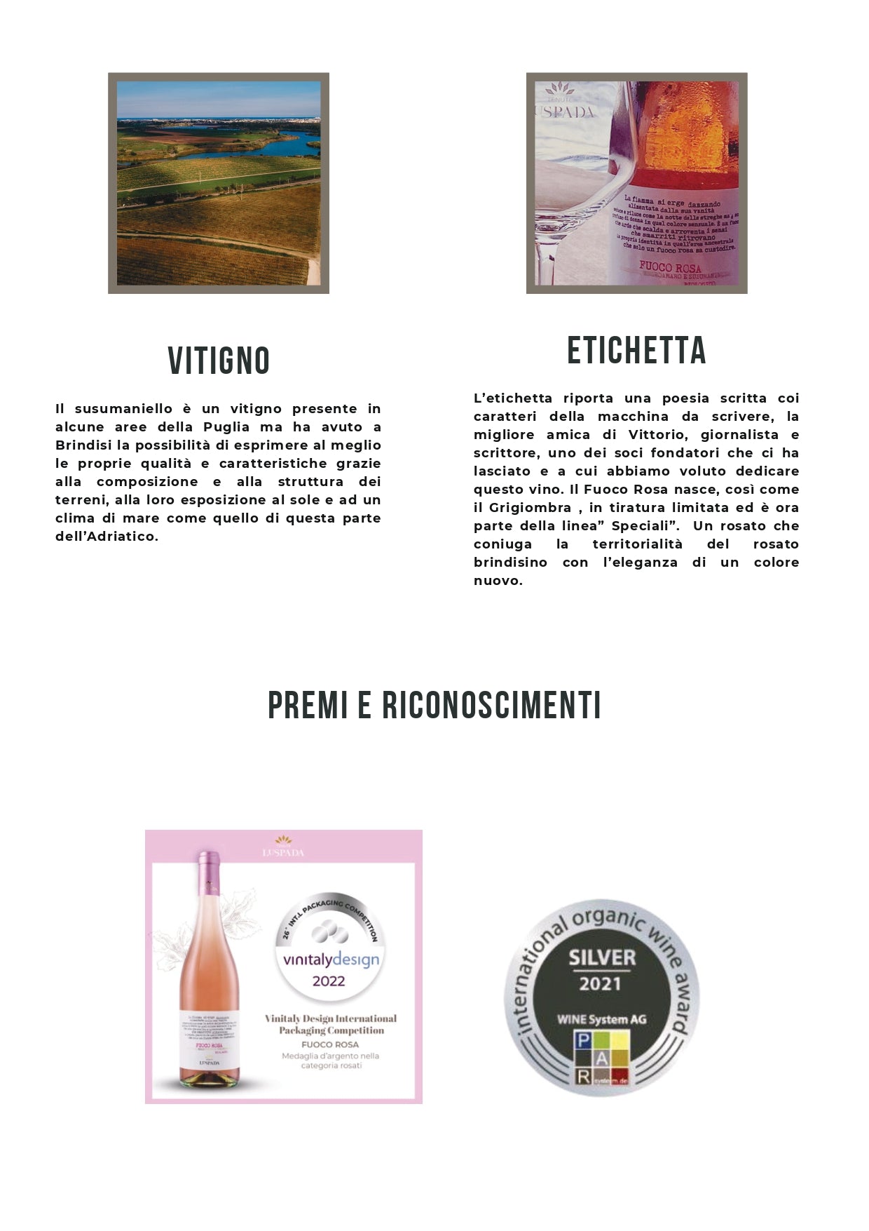 FUOCOROSA - SUSUMANIELLO ROSATO SALENTO BIO IGT - 75CL - TENUTE LU SPADA
