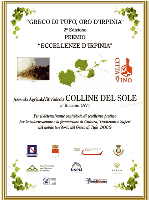 VINO BIANCO GRECO DI TUFO DOCG - 75CL - COLLINE DEL SOLE