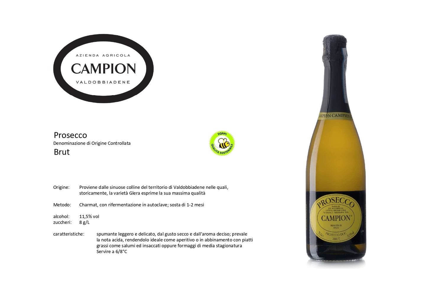 Prosecco Brut DOC - 75CL - CAMPION