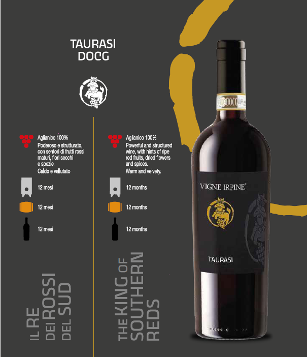 VINO ROSSO TAURASI DOCG - 75CL - VIGNE IRPINE