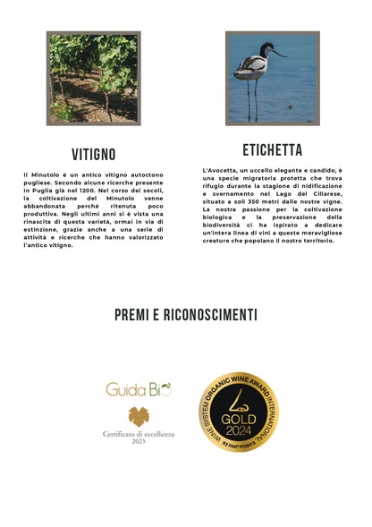 AVOCETTA - MINUTOLO SALENTO BIO IGT - 75CL - TENUTE LU SPADA