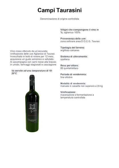 CAMPI TAURASINI DOC - 75CL - CANTINA DI MARCO