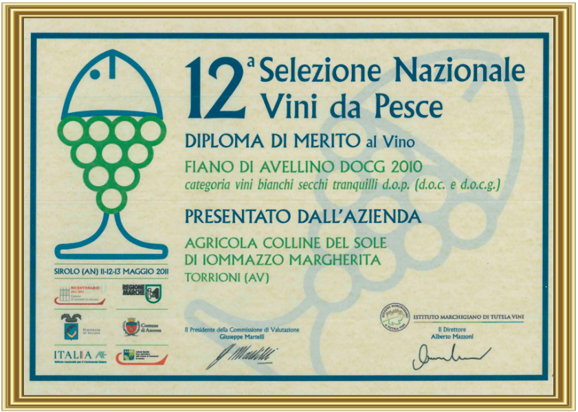 VINO BIANCO FIANO DI AVELLINO DOCG - 75CL - COLLINE DEL SOLE