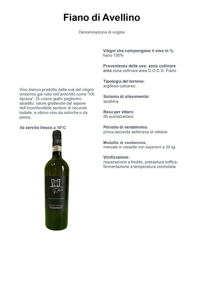 FIANO DI AVELLINO DOCG - 75CL - CANTINA DI MARCO