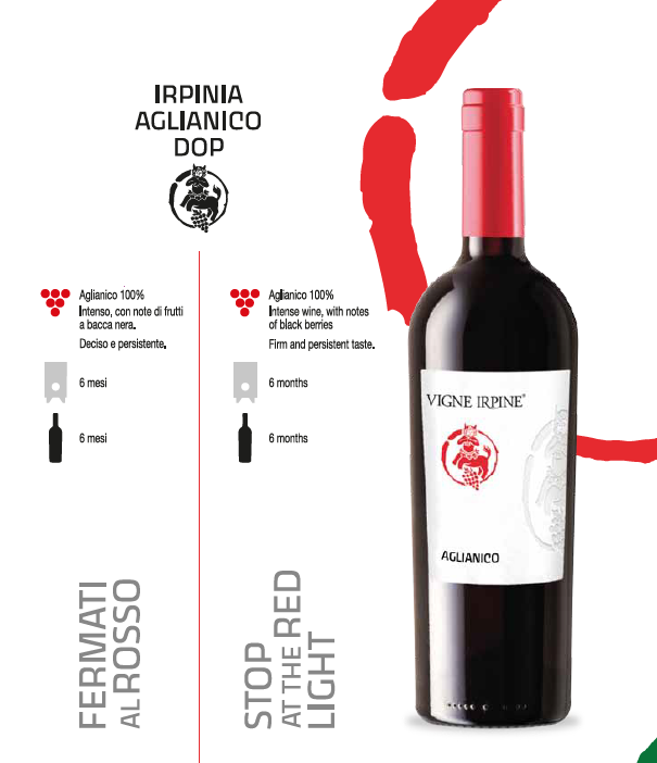 VINO ROSSO IRPINIA AGLIANICO DOP - 75CL - VIGNE IRPINE