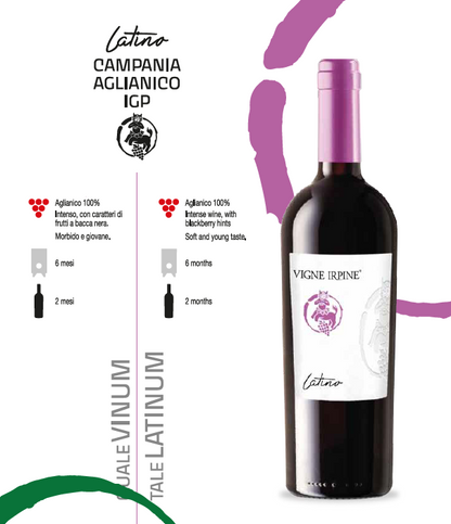 VINO ROSSO LATINO CAMPANIA AGLIANICO IGP - 75CL - VIGNE IRPINE